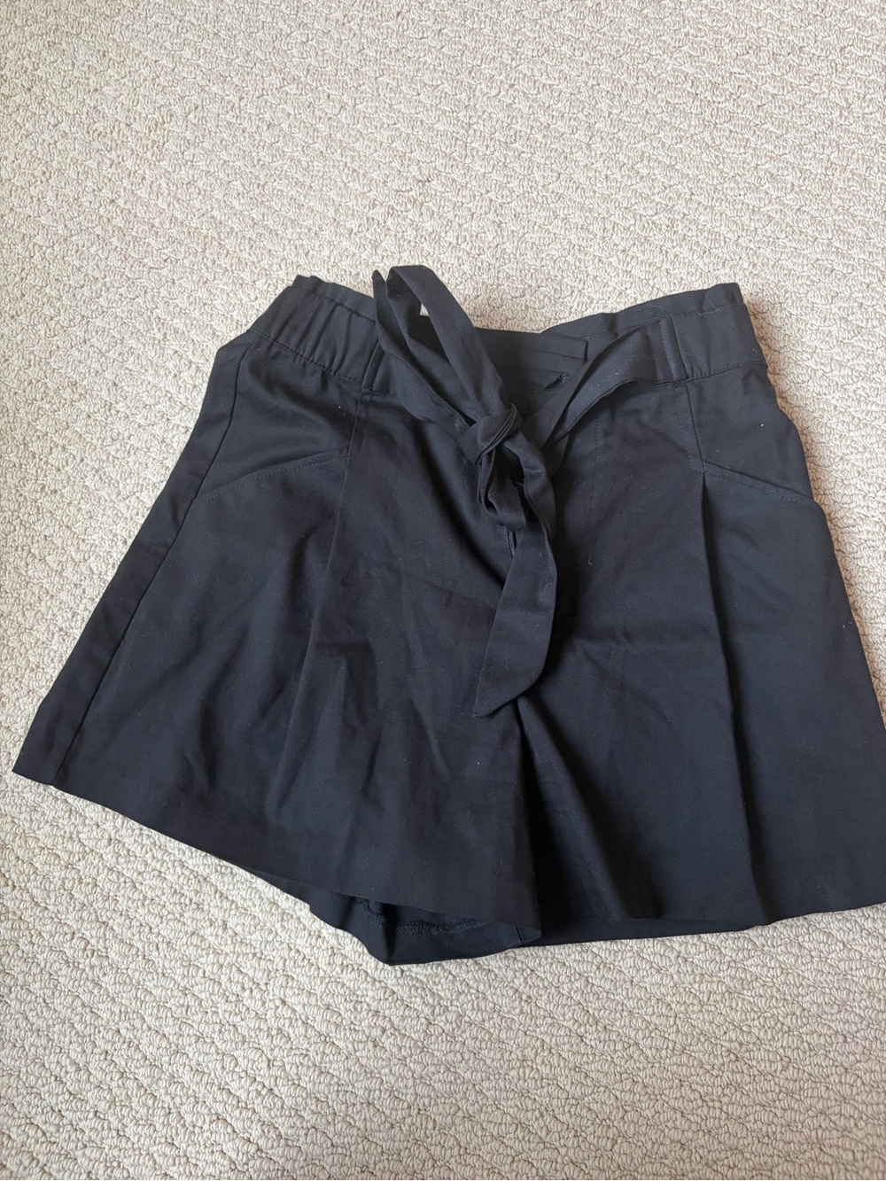 Zara Black Tie-Waist Skort